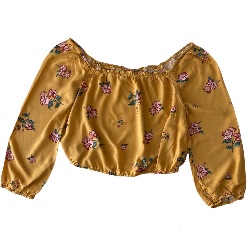 Aeropostal floral peasant top, size L
